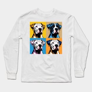 Pop Retro Dogo Argentino Art - Cute Puppy Long Sleeve T-Shirt